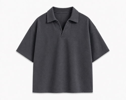 Charcoal Oversized Polo